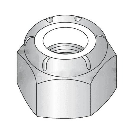 NEWPORT FASTENERS Nylon Insert Lock Nut, M18-2.50, A2 Stainless Steel, Not Graded, 20 PK 880574-PR-20